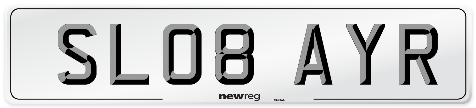 SL08 AYR Number Plate from New Reg